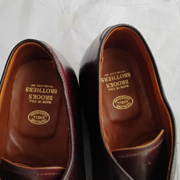 Brooks Brothers x Alden shell cordovan men\'s cap toe size 12D main image 11